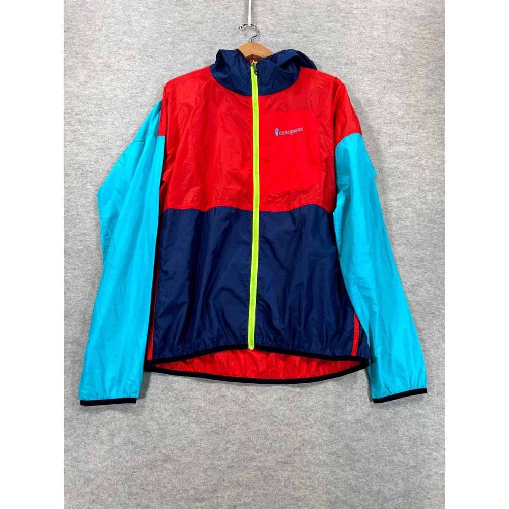 Cotopaxi Teca Windbreaker Jacket Womens XL Multi Colorblock Hooded Full Zip